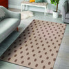 Tan And Brown Polka Dot Floor Mat-grizzshop