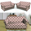 Tan And Brown Polka Dot Loveseat Cover-grizzshop