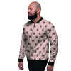 Tan And Brown Polka Dot Men's Bomber Jacket-grizzshop