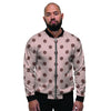 Tan And Brown Polka Dot Men's Bomber Jacket-grizzshop