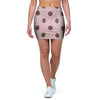 Tan And Brown Polka Dot Mini Skirt-grizzshop