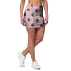 Tan And Brown Polka Dot Mini Skirt-grizzshop