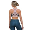 Tan And Brown Polka Dot Sports Bra-grizzshop