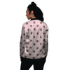 Tan And Brown Polka Dot Women's Bomber Jacket-grizzshop