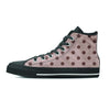 Tan And Brown Polka Dot Women's High Top Shoes-grizzshop