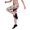 Tan And Brown Polka Dot Women's Leggings-grizzshop