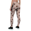 Tan And Brown Polka Dot Women's Leggings-grizzshop