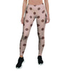 Tan And Brown Polka Dot Women's Leggings-grizzshop