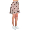 Tan And Brown Polka Dot Women's Skirt-grizzshop