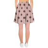 Tan And Brown Polka Dot Women's Skirt-grizzshop