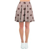 Tan And Brown Polka Dot Women's Skirt-grizzshop