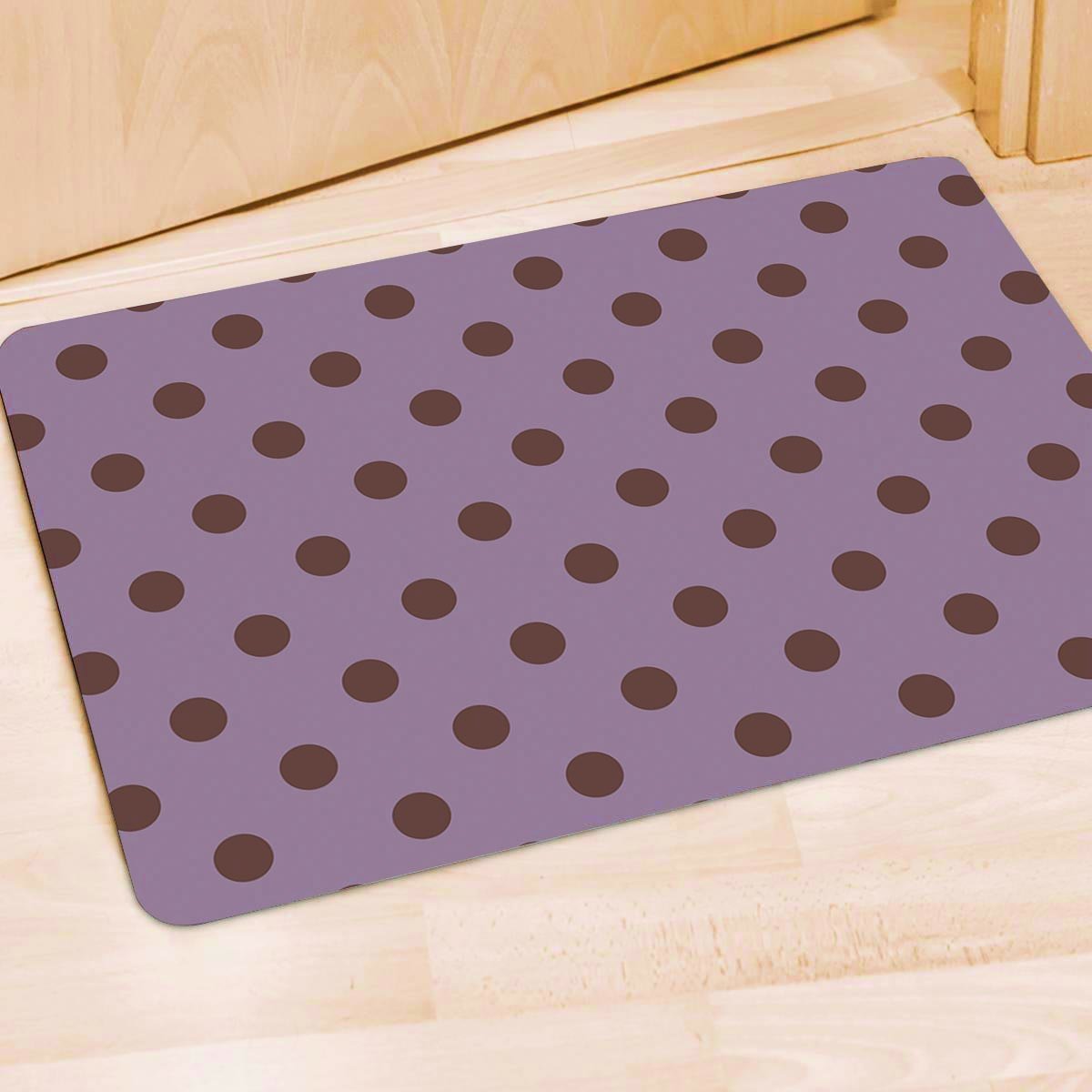 Tan And Brown Tiny Polka Dot Door Mat-grizzshop