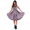 Tan And Brown Tiny Polka Dot Dress-grizzshop