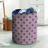 Tan And Brown Tiny Polka Dot Laundry Basket-grizzshop