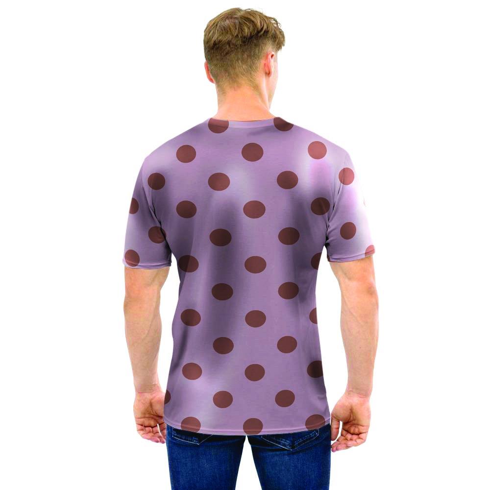 Tan And Brown Tiny Polka Dot Men T Shirt-grizzshop