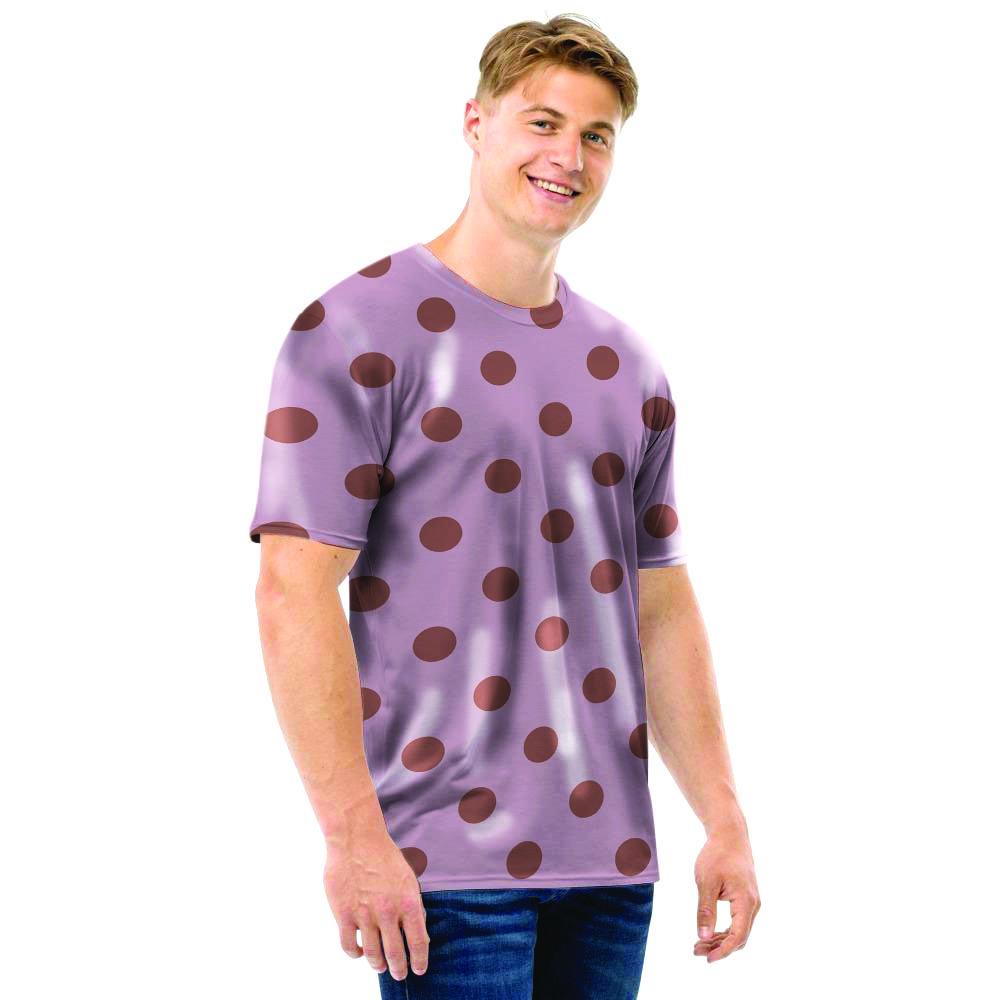 Tan And Brown Tiny Polka Dot Men T Shirt-grizzshop