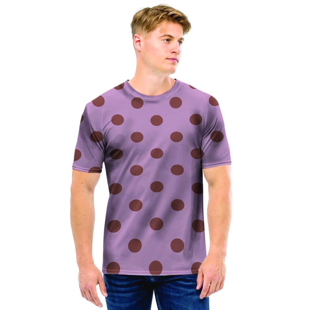 Tan And Brown Tiny Polka Dot Men T Shirt-grizzshop