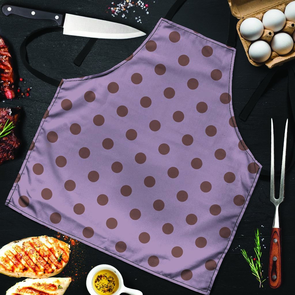 Tan And Brown Tiny Polka Dot Men's Apron-grizzshop