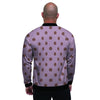 Tan And Brown Tiny Polka Dot Men's Bomber Jacket-grizzshop