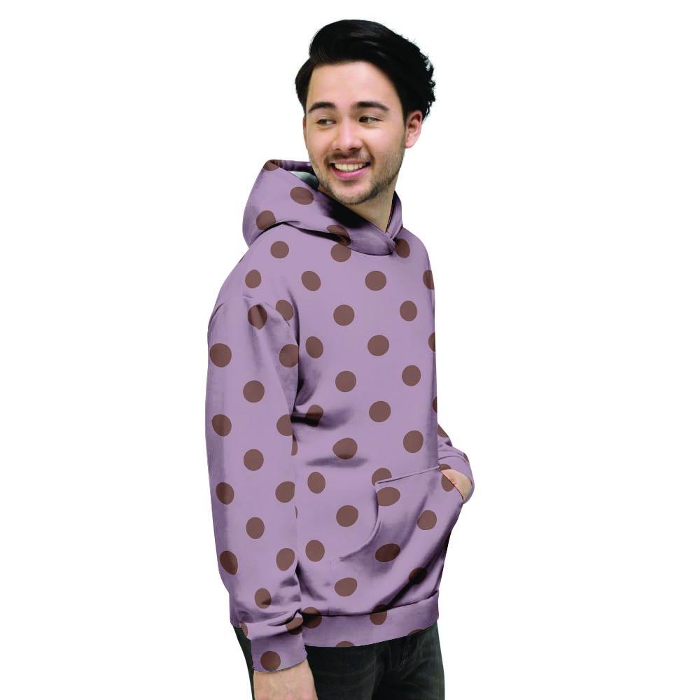 Tan And Brown Tiny Polka Dot Men's Hoodie-grizzshop