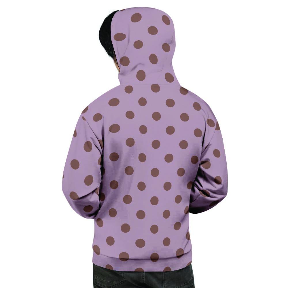 Tan And Brown Tiny Polka Dot Men's Hoodie-grizzshop