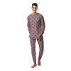 Tan And Brown Tiny Polka Dot Men's Pajamas-grizzshop