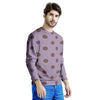 Tan And Brown Tiny Polka Dot Men's Sweatshirt-grizzshop