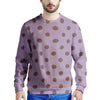 Tan And Brown Tiny Polka Dot Men's Sweatshirt-grizzshop