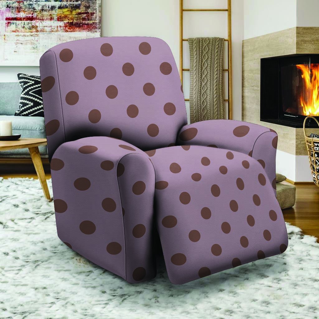 Tan And Brown Tiny Polka Dot Recliner Cover-grizzshop