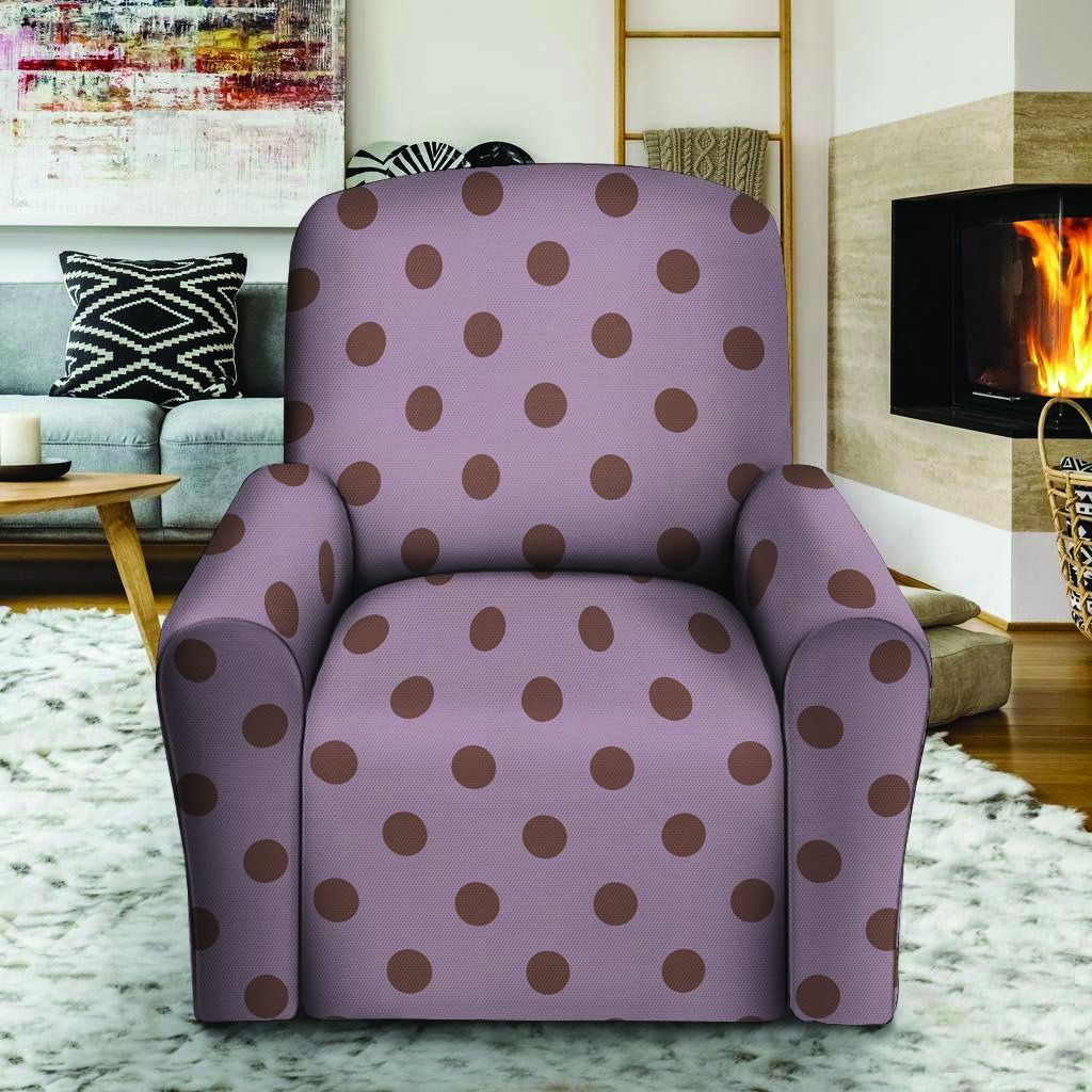 Tan And Brown Tiny Polka Dot Recliner Cover-grizzshop