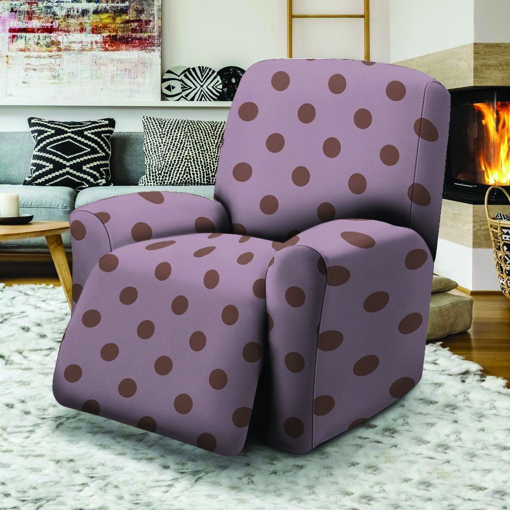 Tan And Brown Tiny Polka Dot Recliner Cover-grizzshop