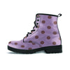 Tan And Brown Tiny Polka Dot Women's Boots-grizzshop