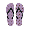 Tan And Brown Tiny Polka Dot Women's Flip Flops-grizzshop