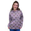 Tan And Brown Tiny Polka Dot Women's Hoodie-grizzshop