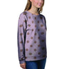 Tan And Brown Tiny Polka Dot Women's Sweatshirt-grizzshop