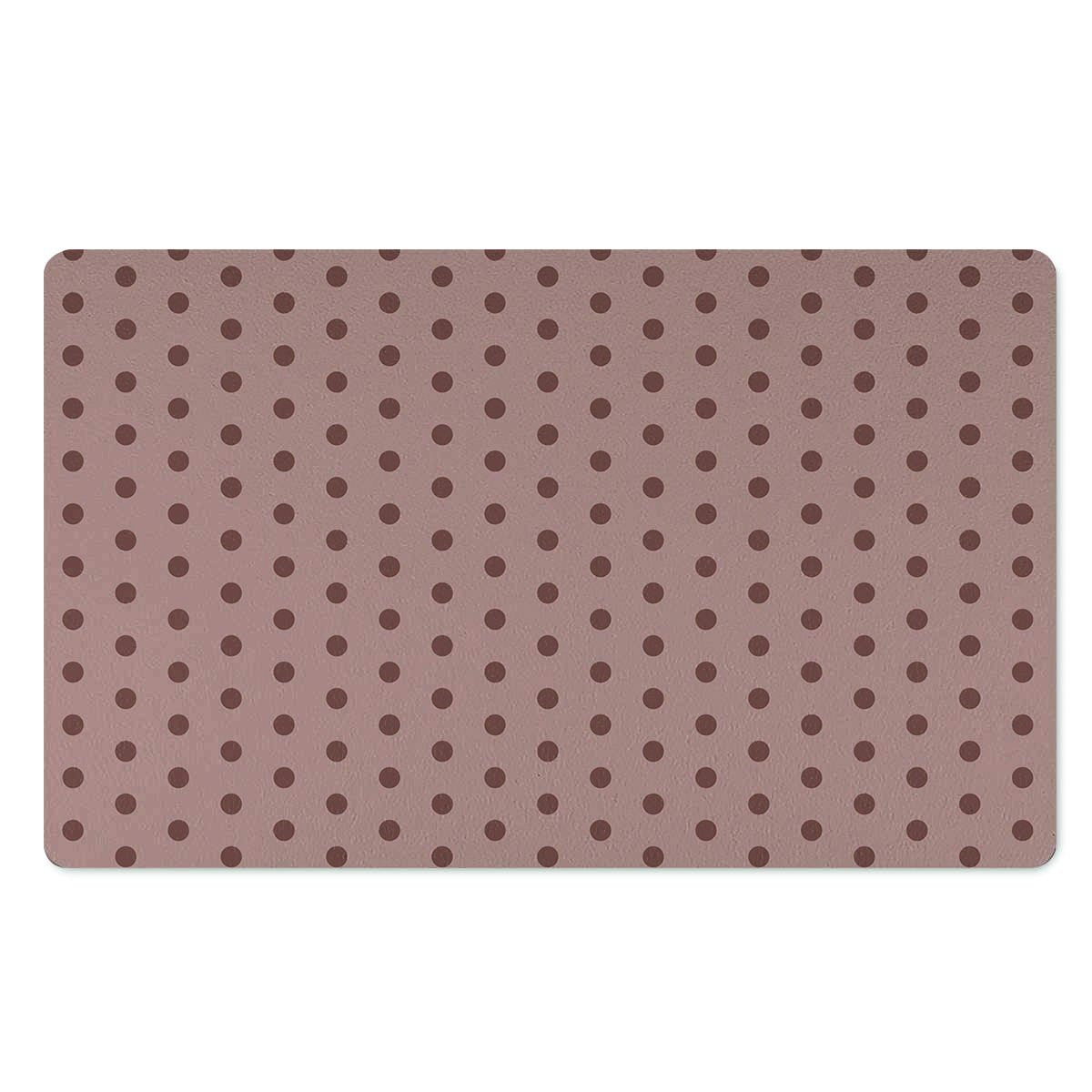 Tan Brown Polka Dot Door Mat-grizzshop
