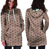 Tan Brown Polka Dot Hoodie Dress-grizzshop