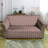 Tan Brown Polka Dot Loveseat Cover-grizzshop