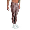 Tan Brown Polka Dot Men's Leggings-grizzshop