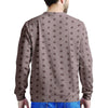 Tan Brown Polka Dot Men's Sweatshirt-grizzshop