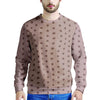 Tan Brown Polka Dot Men's Sweatshirt-grizzshop