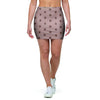 Tan Brown Polka Dot Mini Skirt-grizzshop