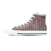 Tan Brown Polka Dot Women's High Top Shoes-grizzshop