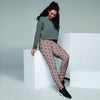 Tan Brown Polka Dot Women's Joggers-grizzshop