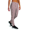 Tan Brown Polka Dot Women's Joggers-grizzshop