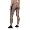 Tan Brown Polka Dot Women's Leggings-grizzshop