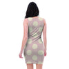 Tan Polka Dot Bodycon Dress-grizzshop