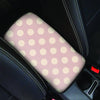 Tan Polka Dot Car Console Cover-grizzshop