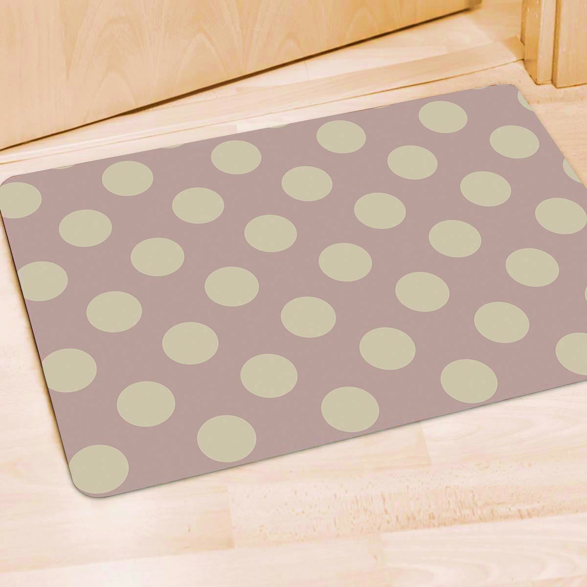 Tan Polka Dot Door Mat-grizzshop
