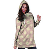 Tan Polka Dot Hoodie Dress-grizzshop